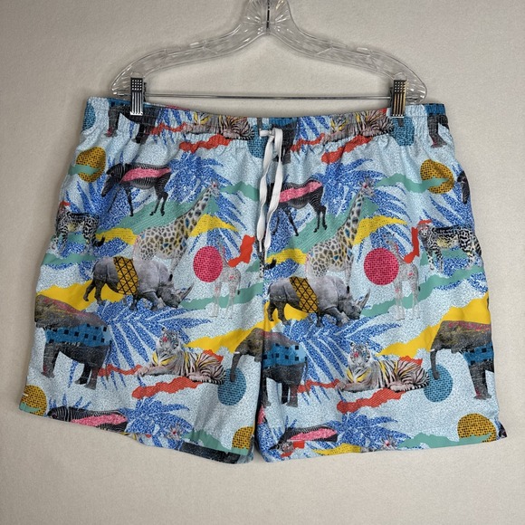Chubbies Swim Trunks XXL Abstract Zoo Animal Print Shorts Mens - Picture 1 of 10